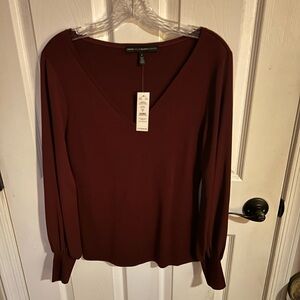 White House Black Market V-Neck Blouse